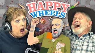 HAPPY WHEELS Elders React Gaming [upl. by Rubetta]