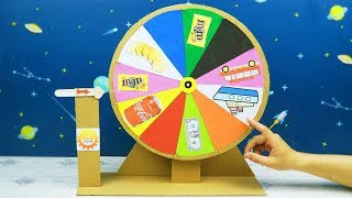 DIY  How to Make Spinning Wheel from Cardboard  Cardboard Crafts [upl. by Keligot93]