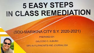 5 EASY STEPS IN CLASS REMEDIATION  GPeer’s Channel [upl. by Novaat529]