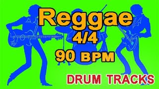 Drum Backing Track  Reggae 44  90 BPM [upl. by Eihtak]