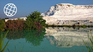 Pamukkale amp Hierapolis Turkey Amazing Places 4K [upl. by Ramedlav]