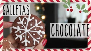 Galletas Navideñas de Chocolate Decoradas  christmasbakingday8 [upl. by Vena]