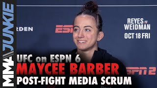 UFC Boston Maycee Barber full postfight media scrum [upl. by Lalib]