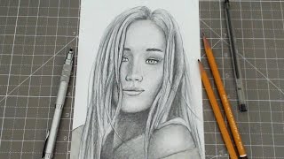 BEGINNERS how to draw a person  pencil portrait step by step [upl. by Dagnah]