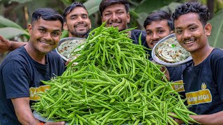 GUVAR  Guvar Nu Shaak  Bajara Na Rotla  Kathiyawadi Recipe  Village Rasoi [upl. by Aicina]