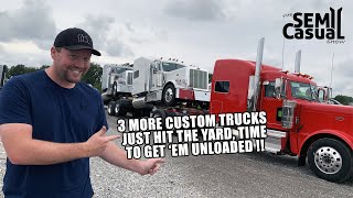 Big Rig Delivery ALERT UNDecking New Peterbilt Semi Trucks [upl. by Nosnarb363]