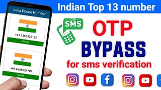 free India temporary number  india 13 number for OTP bypass sms  virtual number free 2023 [upl. by Reivilo]