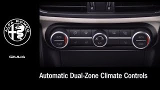 Dual Zone Climate Control  2018 Giulia  Alfa Romeo USA [upl. by Joachima443]