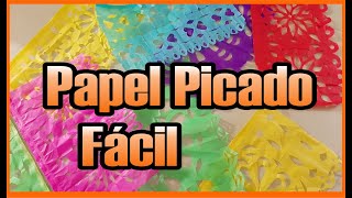 Cómo Hacer Papel Picado FÁCIL  Para Día de Muertos [upl. by Atirat]