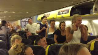 GROUP OF GIRLS GET KICKED OUT AND ARRESTED ON RYANAIR FLIGHT INSANE [upl. by Eetnod]