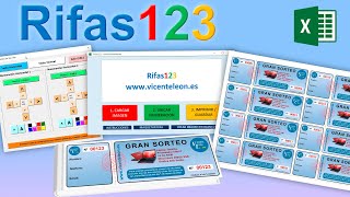 Rifas123 crear rifas boletos y entradas en Excel [upl. by Phipps]