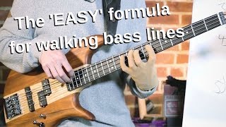 The SIMPLEST walking bass line formula  EXACTLY where to start [upl. by Neel177]