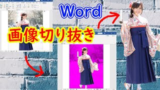 画像の切り抜きはWordワードで可能！背景の削除が超便利 [upl. by Gerhan247]