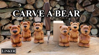 How to Carve a Bear Full Woodcarving Tutorial [upl. by Grimbly972]