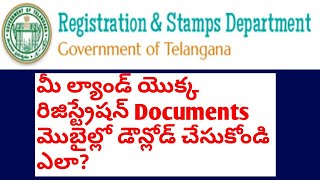 How to download land registration documents online telangana [upl. by Ardnued]