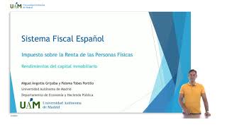 Sistema Fiscal  IRPF  05 Capital Inmobiliario previo a la Ley de Vivienda [upl. by Bowne]