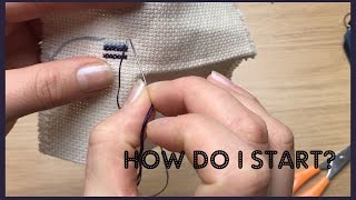 Starting and Finishing your Cross Stitch [upl. by Anaitsirc]