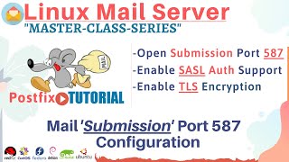 Mail Server SMTP 587 Port with SASL and TLS [upl. by Arteid]