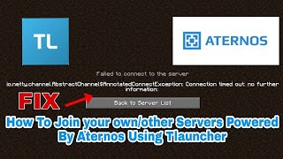 Tlauncher How To Join your ownother Servers Powered by Aternos [upl. by Lontson691]