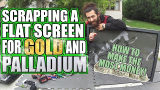 Scrapping A Flatscreen TV  How To Make Money From A Scrap TV [upl. by Yevi]