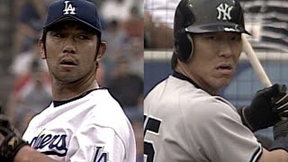 Hideki Matsuis threerun homer off Hideo Nomo [upl. by Holladay]