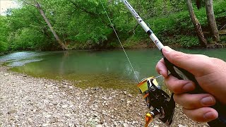 Fishing INDIANA for Creek Smallmouth Bass [upl. by Brackett]