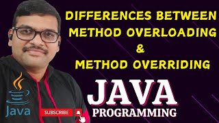 DIFFERENCES BETWEEN METHOD OVERLOADING AND OVERRIDING  JAVA PROGRAMMING [upl. by Ydieh]