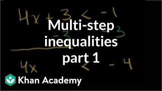 Multistep inequalities  Linear inequalities  Algebra I  Khan Academy [upl. by Kimmi]