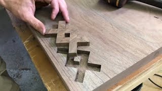 Wood Inlay For Beginners—How To Woodworking [upl. by Gnot]