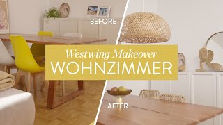 Wohnzimmer Umgestaltung Tipps für eine neue Einrichtung  Westwing Makeover [upl. by Ahsinirt]