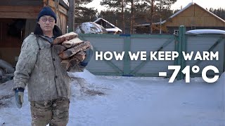 How Do We Keep Warm at 71°C 95°F House Tour  Yakutia [upl. by Akkeber]