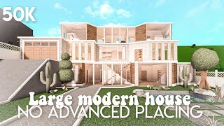 50k No advanced placing large modern house  Bloxburg build [upl. by Rihat880]