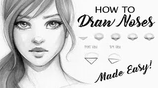 How to Draw a Nose  Step by Step Tutorial [upl. by Ellesig]