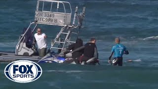 SHARK ATTACK Pro Surfer Mick Fanning encounters shark in South Africa [upl. by Russi]