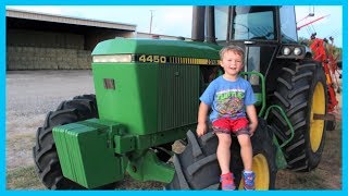 Tractors for kids working on the farm  How to make hay [upl. by Ahsinej793]