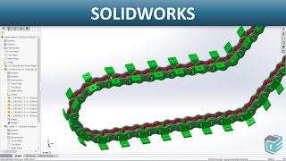 SOLIDWORKS  Chain Component Pattern [upl. by Lleunamme]