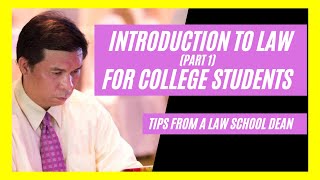 Introduction to Law for College Students Part 1 [upl. by Ecinrev]