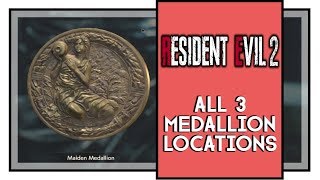 Resident Evil 2 Remake All Medallion Locations Find 3 Medallions Task [upl. by Joashus499]