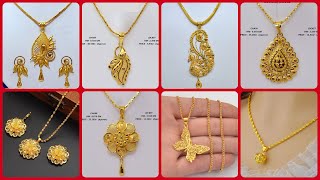 40 Latest Gold ChainLocket Designs 2020  Lightweight Chain And Locket Collection  Simple Styles [upl. by Zoubek]