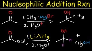 Nucleophilic Addition Reaction Mechanism Grignard Reagent NaBH4 LiAlH4 Imine Enamine Reduction [upl. by Willard]