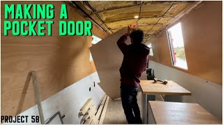 528 Bulkhead wall  DIY Pocket door system [upl. by Whiney98]