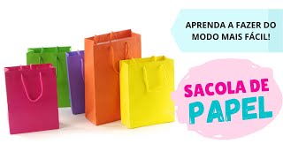 COMO FAZER SACOLA DE PAPEL  DIY Faça você mesmo  Aprenda e diferencie seu negócio [upl. by Shimkus]