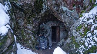 Trapped in a Blizzard Mysterious Cave Shelter Saves My Life [upl. by Nittirb]