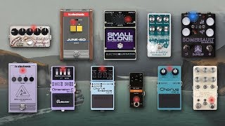 Chorus Pedal Shootout  Featuring 11 chorusvibrato pedals [upl. by Berga]