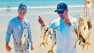 Pompano Surf Fishing Corpus Christi TX [upl. by Etz]