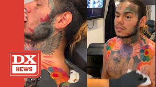 Bearded Tekashi 6ix9ine Shares New Tattoo Photo Through Akademiks [upl. by Hernando338]