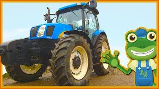 Tractors For Kids  Geckos Real Vehicles [upl. by Ydolem]