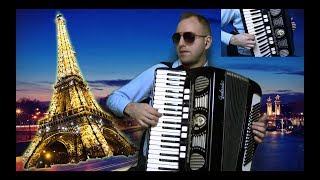 FRENCH ACCORDION MUSICSongWaltz  Under Paris Skies  La Foule  Indifference [upl. by Irolav]