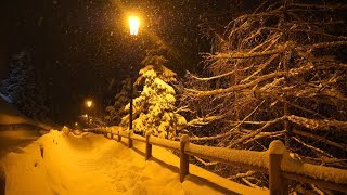 1 Hour of Beautiful Relaxing Snow Falling in a Mountain Village [upl. by Ignace]