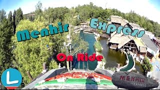 Menhir Express  Parc Astérix  On ride [upl. by Ellehcrad]